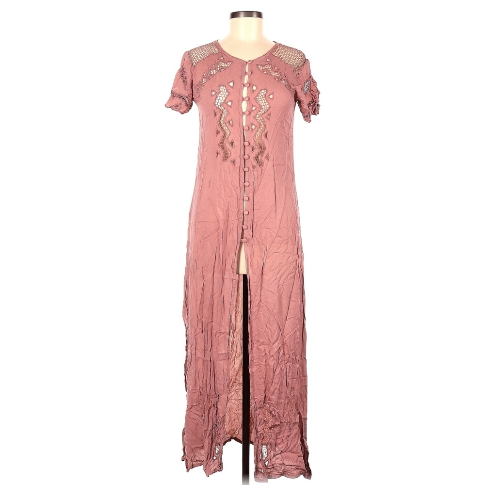 EUC Tiare Hawaii Amazonia Pink dress O/S